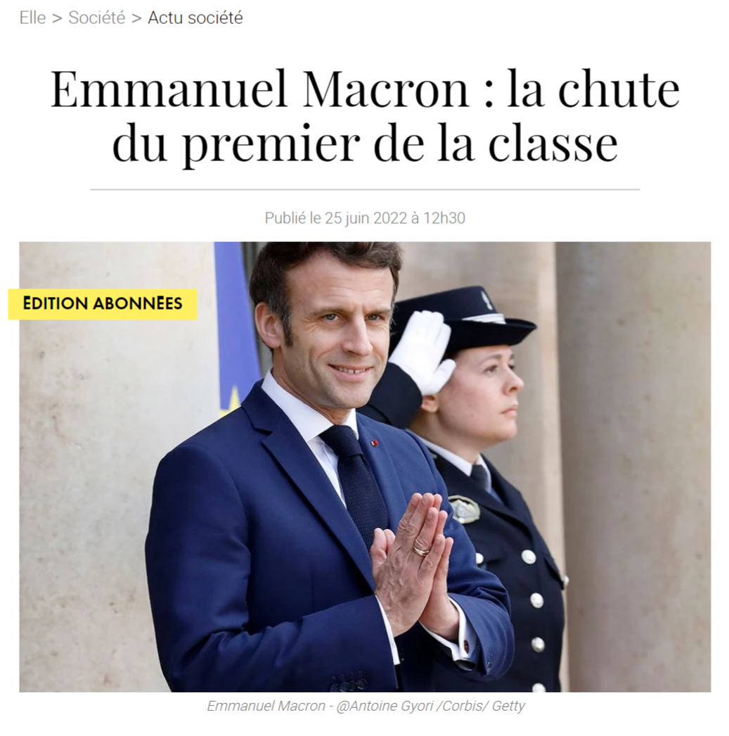 You are currently viewing Emmanuel Macron : la chute du premier de la classe
